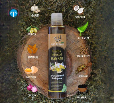 Alif Ahlam Herbs Infused Hair Oil | 100% Organic