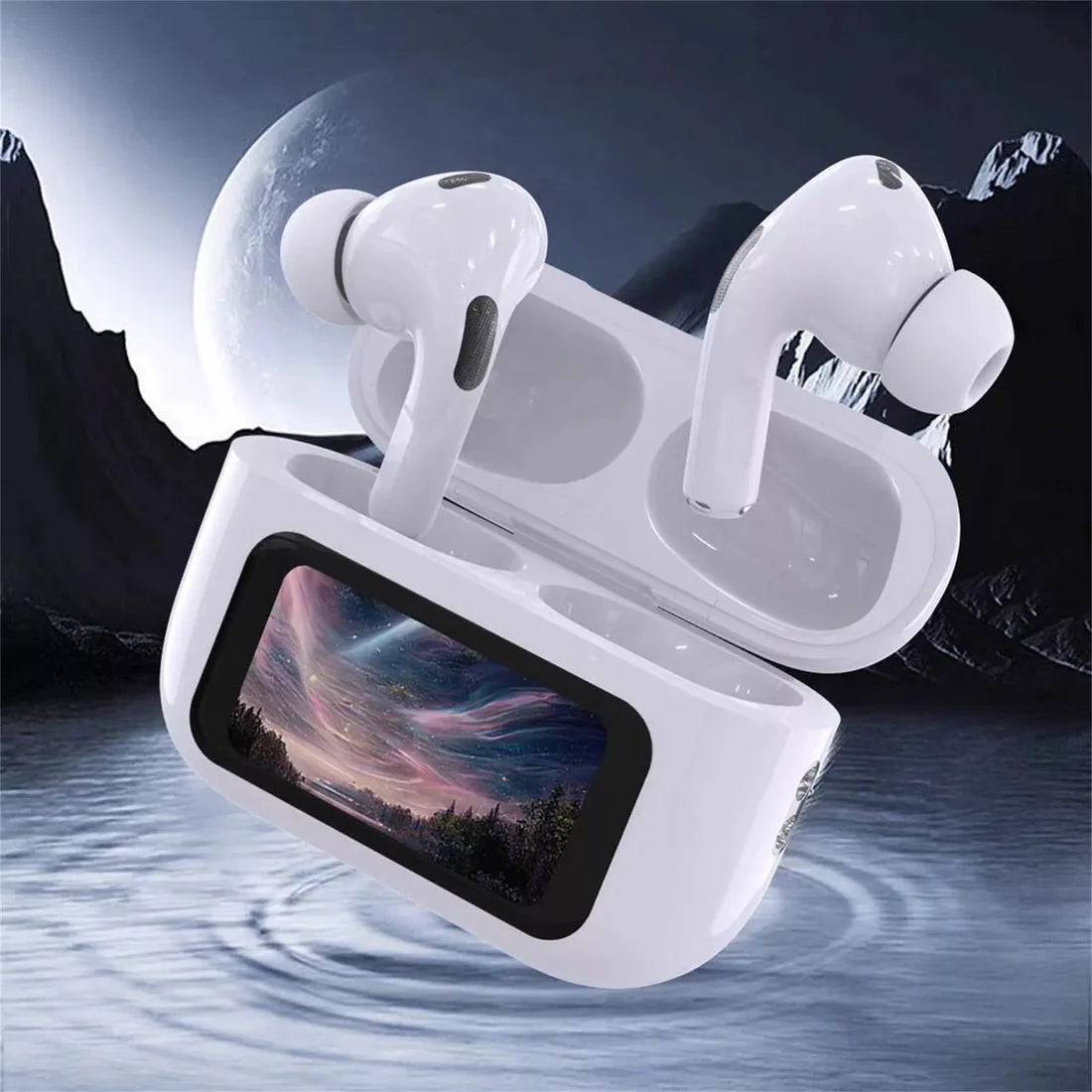 A9 Pro Wireless Earbuds with LED Display, ANC/ENC, Bluetooth 5.2