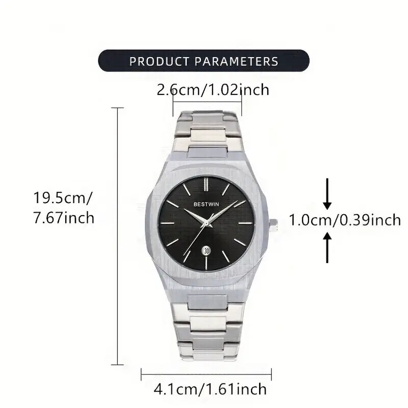 Mechanical Watch 1.0 Silver | Waterproof,  Premium Quartz Watch