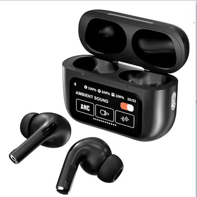 A9 Pro Wireless Earbuds with LED Display, ANC/ENC, Bluetooth 5.2