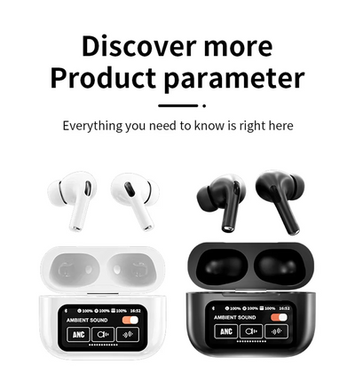 A9 Pro Wireless Earbuds with LED Display, ANC/ENC, Bluetooth 5.2