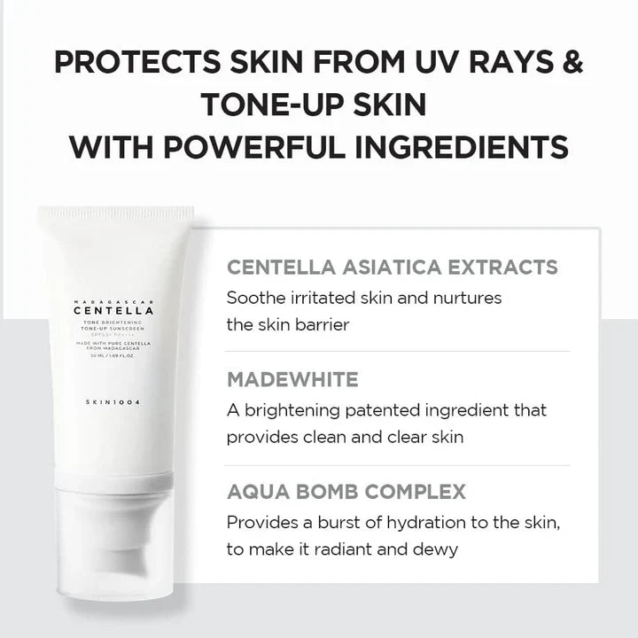 Skin 1004 Madagascar Centella Tone Brightening Tone-Up sunscreen spf 50+ PA++++